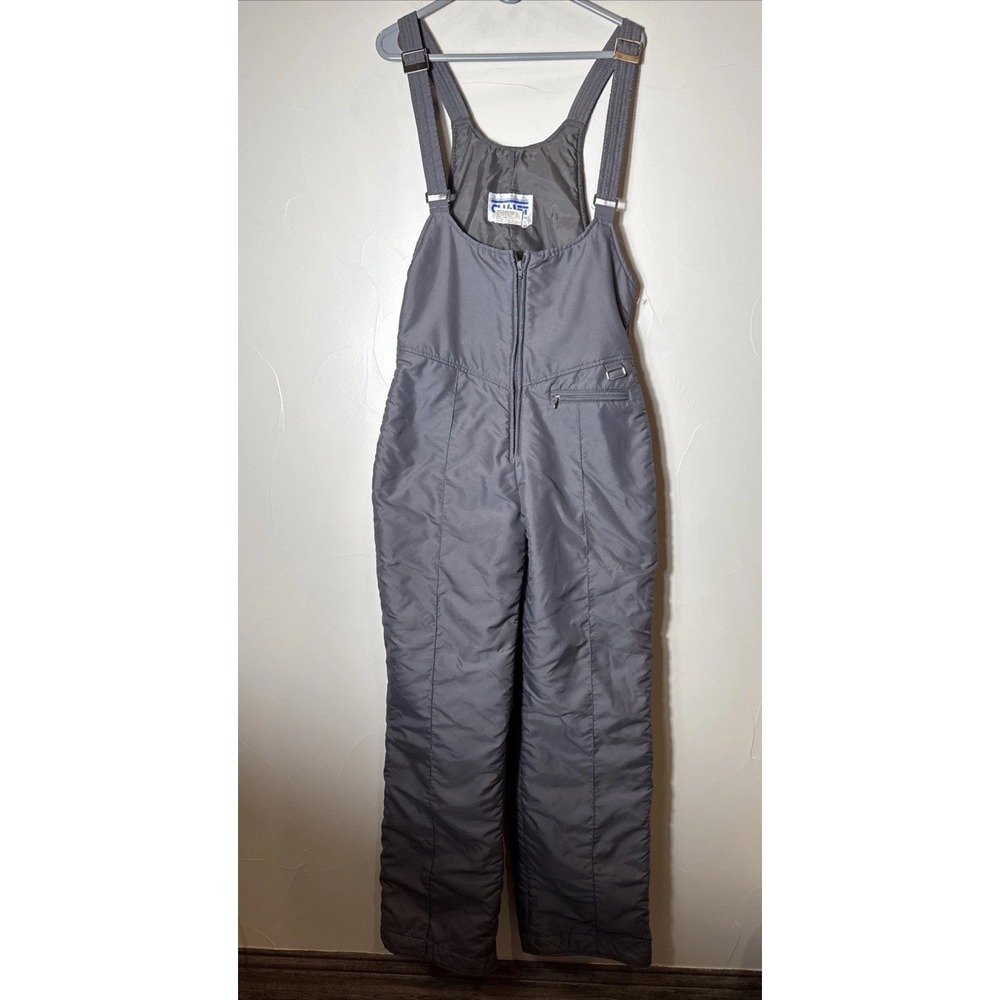 Chalet Ski Wear Vintage Men's Sz 36 Gray Adjustable Strap Snow Bibs Overalls New